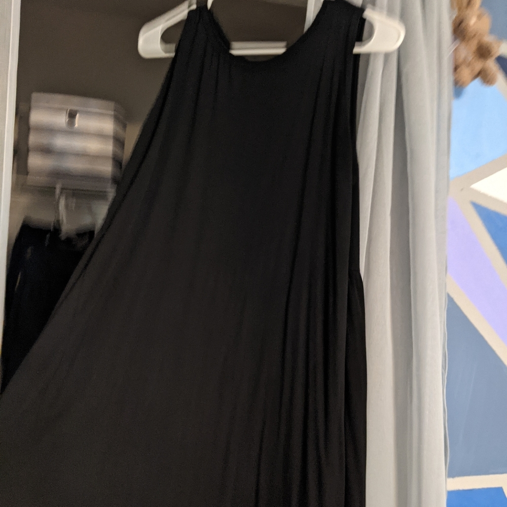 Black high low tank top dress